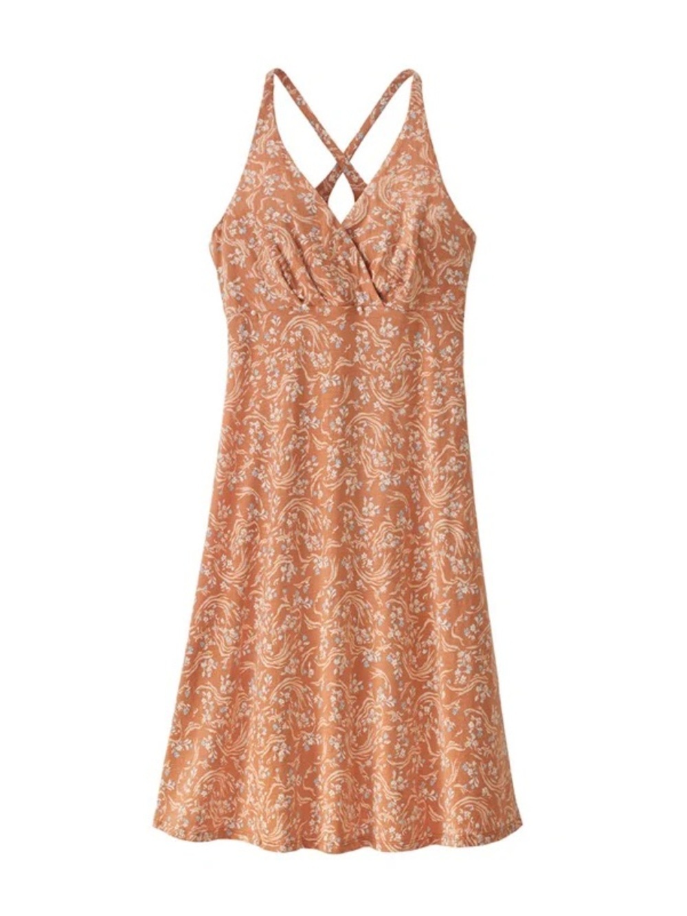 Patagonia NWT Women's Amber Dawn Dress Hillside Trails Toasted Peach Size XS